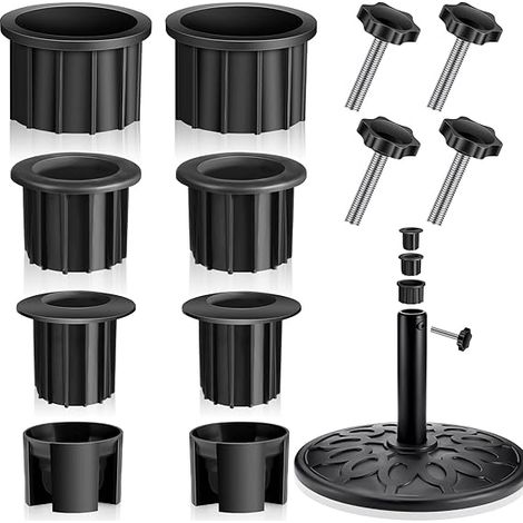 12 pezzi di ricambio per ombrellone da giardino - Anello di chiusura per base dell'ombrellone - Accessori per mobili da giardino - Supporto non incluso (1/5)