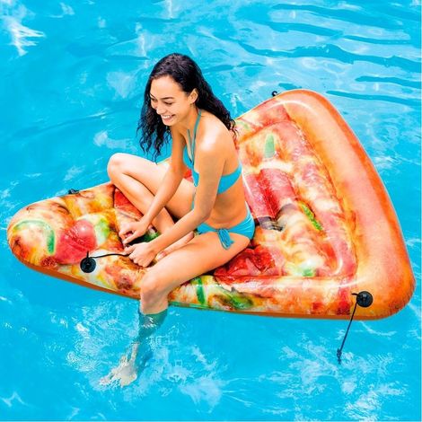Trade Shop - Aufblasbare Matratze mit realistischem Pizza-Print, Intex Sea Pool, 145 x 175 cm - (1/4)