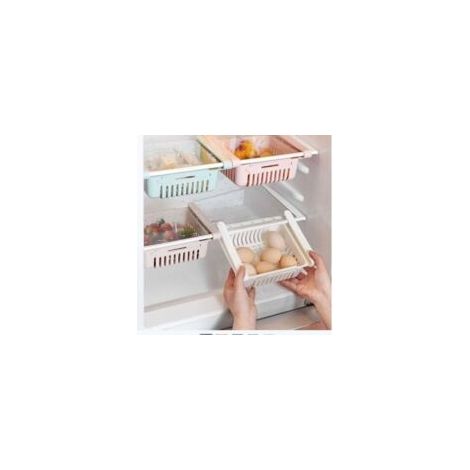 Juego de 4 cajas de almacenamiento expandibles para frigorífico, aptas para cajones de frigorífico y congelador. - Crezuo (1/4)