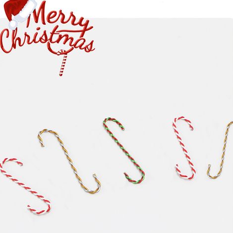 Kreativer zweifarbiger S-Haken aus mehrfarbigem Metall zur Dekoration des Weihnachtsbaums (1/5)