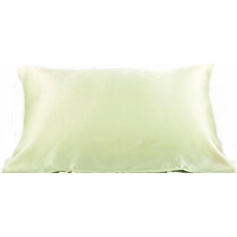 Funda de almohada 100% satén con cremallera, más suave que la seda para el cabello y la piel, funda de almohada refrescante, funda de almohada de satén (tamaño estándar/queen (1 pieza), 52 x 74 cm, co