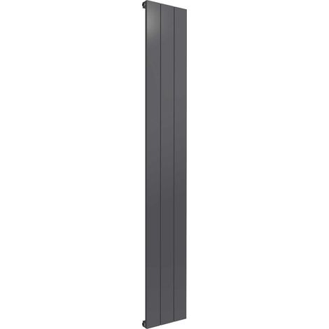Reina Casina Single Vertical Aluminium Radiator 1800mm H x 280mm W Anthracite (1/5)