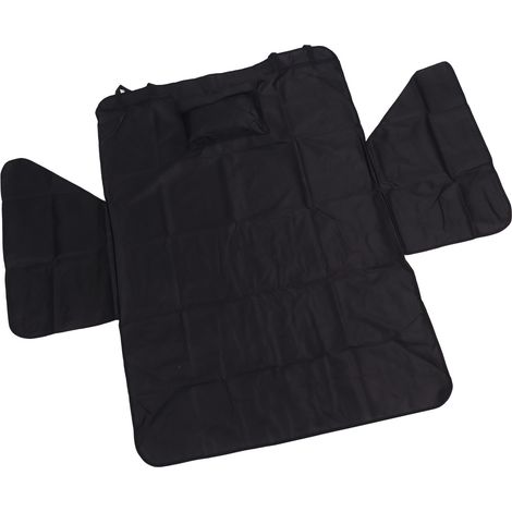 Housse de Siège Auto pour Chien Imperméable Mono-Couche Protection Totale Tapis Extensible Banquette Arrière pour Camion SUV Noir 132x104x43cm (1/5)