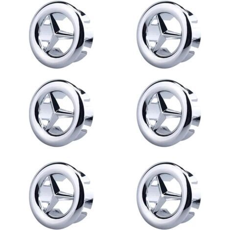 Stück Spülbecken-Überlaufring, Küchen-Überlauf-Runddeckel, Überlauf-Spüle-Lochblende, für Waschbecken, Badezimmer, Küche (Silber)