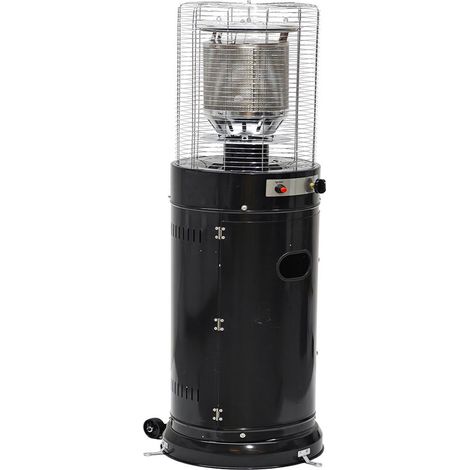 Fungo Basso Stufa a Gas da Esterno 10kW Nero 138cm Riscaldatore a Colonna in Acciaio con Ruote , Ideale per Terrazzo Giardino e Patio (1/5)