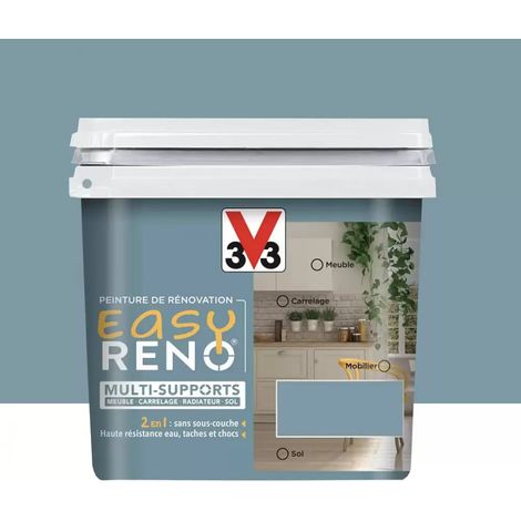 Peinture Multi-Supports V33 Easy Réno Bleu Grisé 0,75 L