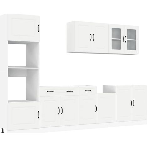 Maison Exclusive - Set Mobili da Cucina 7 pz Kalmar Bianco Legno Multistrato