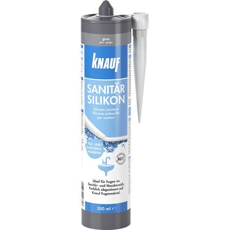 Knauf Sanitär-Silikon grau 300 ml Silikon Sanitär Bad Dusche Dichtstoff (1/3)
