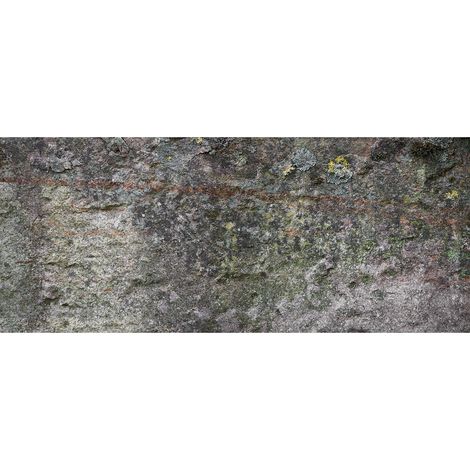 Papier peint panoramique imitation pierre | Tapisserie panoramique grise et verte pour salon | Papiers peints panoramiques originaux pour chambre - 250 x 600 cm (6 pièces) (1/2)