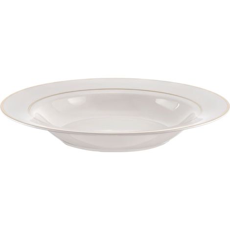 Assiette creuse Ambition en porcelaine blanche 23 cm