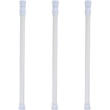 Un ensemble de 3 petites barres de tension réglables (11,8 à 19,7 pouces), blanches. (1/2)