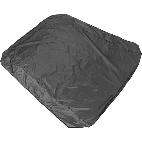 Housse de Balancelle Imperméable et Anti-poussière, Noir, Polyester Argenté 190, Taille: 191x120cm, 4 Patins de Fixation (1/4)