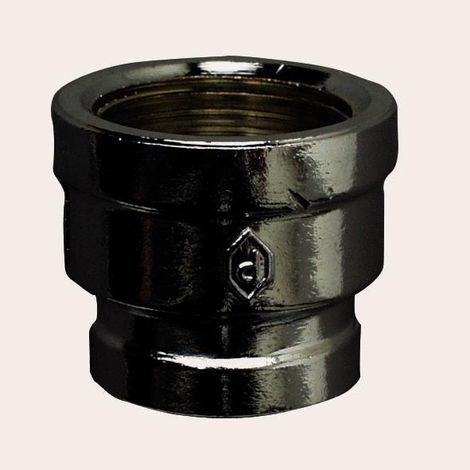 Cornat Reduziermuffe messing verchromt 1/2 x 3/8 Innengewinde Muffen