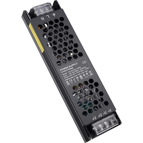 Transformateur 220V 24V 150W Alimentation LED Transfo Entrée 100-260V AC Sortie DC 24V 6.25A Driver de Tension Constante Adaptateur Convertisseur Basse Tension pour Bande Spot Ampoule Led (1/5)