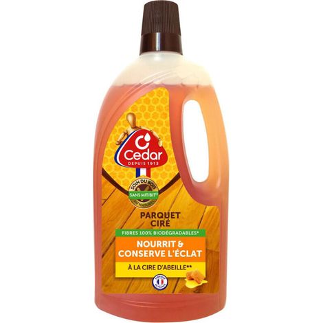 Nettoyant pour parquet ciré à la cire d'abeille 1L – Nettoyage et protection du bois – Brillance durable sans rinçage
