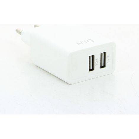 CHARGEUR SECTEUR 12W 2 USB DY-AU2313W pour Smartphone