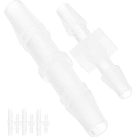 Kit de réparation de raccords cannelés en plastique pour tuyaux d'arrosage, 40 pièces, raccords en PP, 20 x 3,2 mm et 20 x 4,8 mm, étanches et sans outil, pour aquarium et jardin. (1/5)