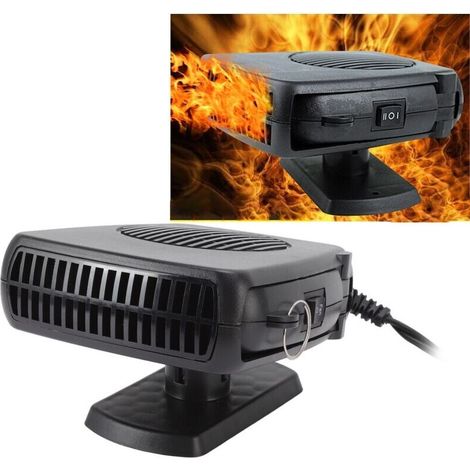 Chauffage de voiture 150W 24V. dégivrage avec fonction de refroidissement. ventilateur de chauffage électrique noir. prise allume-cigare (1/5)