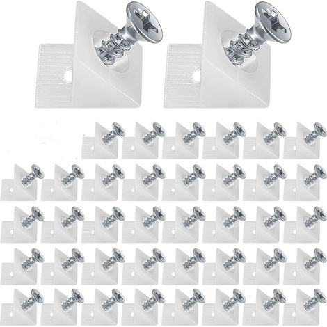 40 cuñas de plástico para cajones, conectores estabilizadores traseros, conectores inferiores para cajones (con tornillos) (1/5)