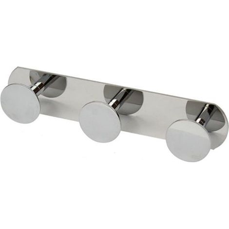 TRADE SHOP - Appendino Con 3 Ganci Appendi Porta Asciugamano A 3 Posti Bagno Casa Cromato 59762 - (1/2)