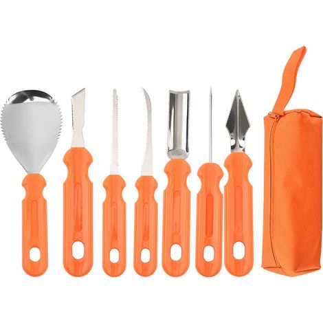 7-teiliges Kürbisschnitzwerkzeug-Set aus Edelstahl für den Heimgebrauch – Halloween-Geschenk (1/5)