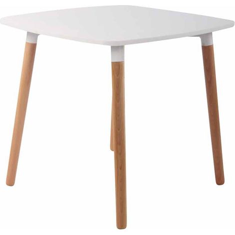 Mesa auxiliar de cocina en madera blanca altura 75 cm TAB10030 (1/4)