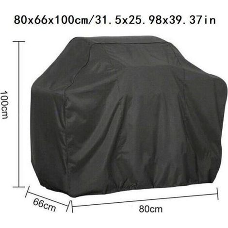 Gartenmöbel-Abdeckung 80 x 66 x 100 cm, schwarz, Grillabdeckung, Grillabdeckung für den Außenbereich, wasserdichte Grillplane, Grillabdeckungen – (1/4)