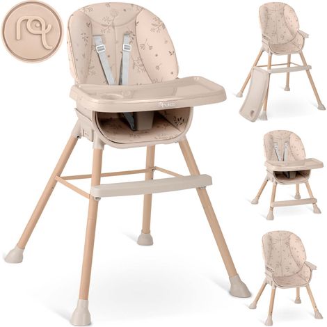 Chaise haute Nukido Tilo beige (1/5)