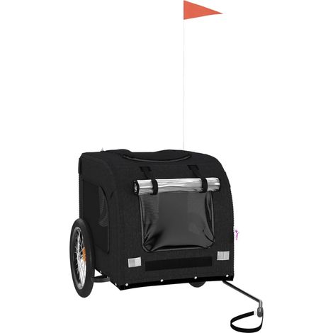 Remorque de vélo pour animaux de compagnie noir