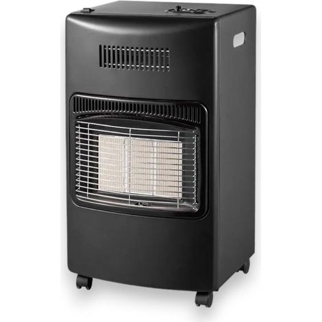 Calefactor infrarrojo de gas ventilado 4200W negro 42x36xH72 cm con tres niveles de calefacción (1/5)