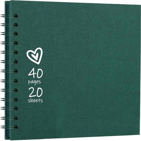 Album Photo DIY - Couverture Rigide Kraft - 40 Pages - Format 10 x 10 Pouces - Pour Mariage Anniversaire Souvenirs Familiaux