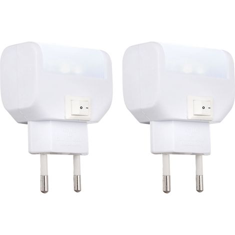 Set di 2 luci da parete a LED luci notturne per camerette per bambini lampade a presa diurna
