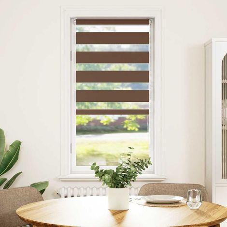 Maison Exclusive - Store zèbre marron 60x100 cm largeur du tissu 55,9 cm polyester
