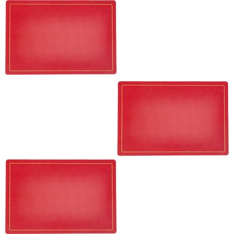 3 sets de table, en cuir, imperméables, lavables, antidérapants, pour salle à manger et cuisine (1/5)