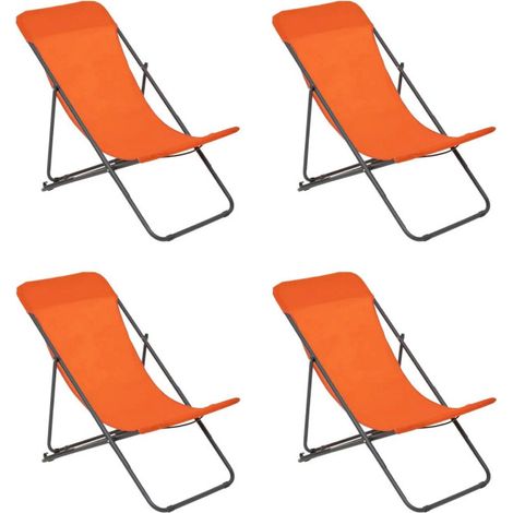 Lot de 4 Chiliennes "Setubal" 98cm Orange (1/5)