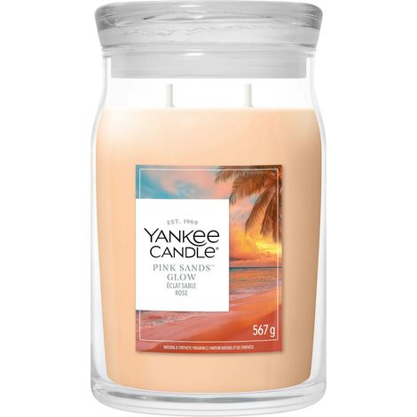 Candela grande Pink Sands Glow 567g Rosa Yankee Candle