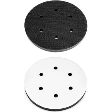 2PCS 125mm Soft Sanding Pad, Sponge Interface Pad for Sanding Discs (6 Holes) (1/4)