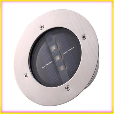 keenso Luci solari a LED da terra per prati, facile installazione, 3 LED luminosi, adatte per piscine e giardini (1/5)