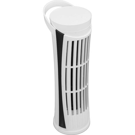 Ventilateur tour USB sans pales, 2 modes d'éclairage, 2 vitesses réglables, blanc. (1/5)