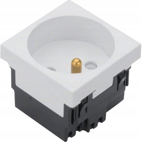 tehalit.GB-EG Prise avec/sans 33 degrés simple 45x45mm blanc sans halogène EER1339010