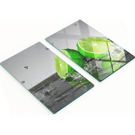 Tablas de cocina de vidrio templado con gr谩ficos de lima en agua, 2x30x52 cm (1/5)