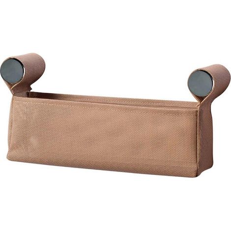 EVER Dot basket contenitore l.30 cm. beige tortora cover cromato codice prod: EVDT78NC (1/2)
