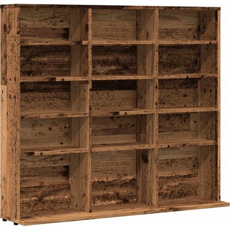 Maison Exclusive - Mobile Porta CD Legno Antico 50x33x117,5 cm Legno Multistrato