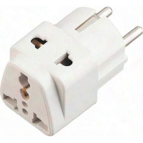 EU-Reiseadapter 10–16 A 250 V, europäischer Mehrfachstecker, universelles Verlängerungskabel für französische Steckdosen, kompaktes Reiseladegerät (1/2)