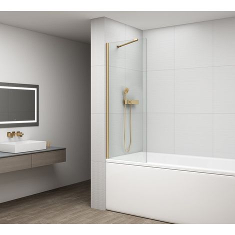 Pare-baignoire FISA 700x1500mm, or mat/verre transparent