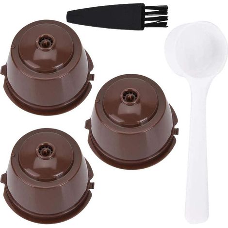 wiederverwendbare Kaffeekapseln mit herausnehmbaren Filtern, Löffel und Bürste für die Kaffeemaschine (1/5)