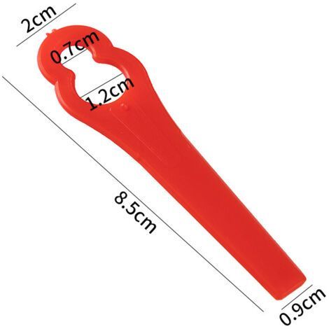 TAISHENGDA-100 lames en plastique pour coupe-bordures sans fil BG-CT 18 Li, RG-CT 18/1 Li, GE-CT 18 Li (rouges, grands trous 12 mm, petits trous 7 mm) (1/5)