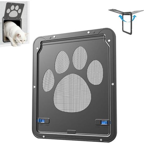 JSSEVN - Cat Flap Door for Cats, Cat Flap for Dogs, Magnetic Cat Door, Cat Flap for Doors and Windows, Secure Closure, Easy to Install (1/5)