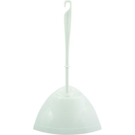 Escobillero con soporte de esquina PP Blanco MSV