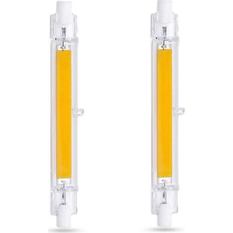 R7S 118mm 20W Cool White 6000K LED Bulb, 2000 lm, Non-Dimmable, Slim COB R7S 118mm LED Bulb for Wall/Floor Lamp, Pack of 2 (1/5)